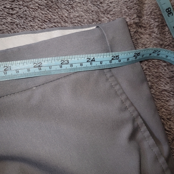 GS gray 52/30 pleated and cuffed dress slacks with reinforced suspender buttons - Picture 7 of 9